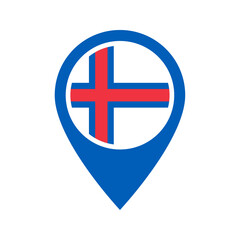 Faroe Islands flag location icon