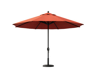 a red umbrella on a white background. 