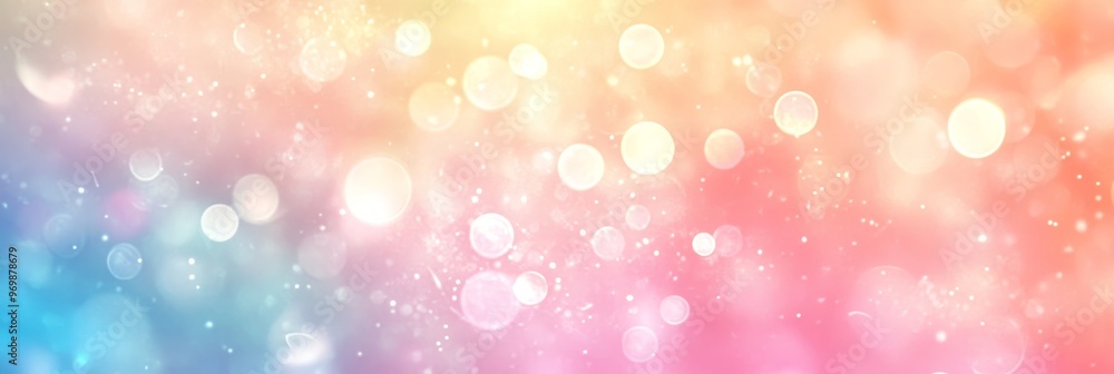 Aufkleber a dreamy and ethereal abstract background featuring soft pastel colors and delicate bokeh lights. th