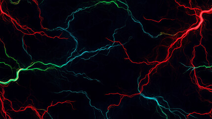 a black background with RGB (red,green,blue) electric display