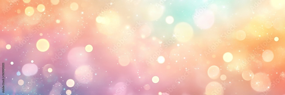 Aufkleber a soft and dreamy abstract background featuring a blend of pastel colors and delicate bokeh lights. 