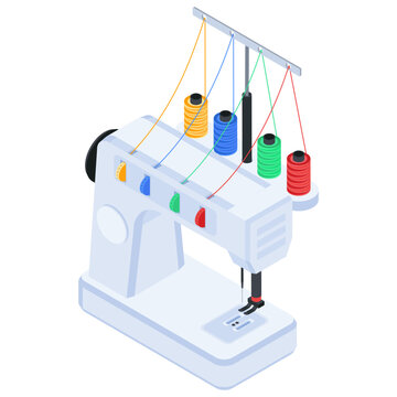 Modern Overlock Sewing Machine