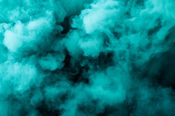 Abstract image of ethereal teal smoke billowing and swirling, creating a sense of mystery, movement, and depth. It symbolizes the fleeting nature of time, the power of nature, and the beauty of imperm