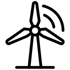 Obraz premium Wind energy icon in minimalist style representing sustainable power generation