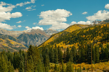 landscape in the mountains fall telluride