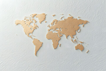 world map on paper
