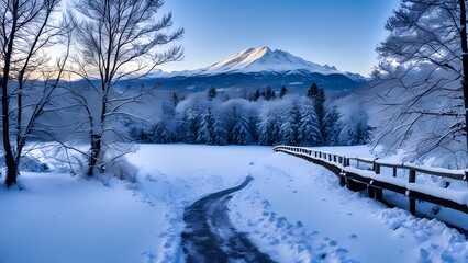 Obraz premium winter in the mountains