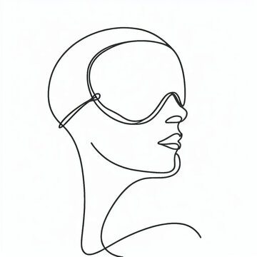 recommend clip art:  sleep mask silhouette thin lines 