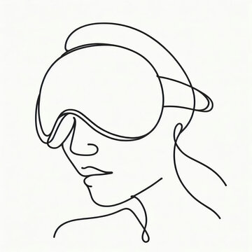 recommend clip art:  sleep mask silhouette thin lines 