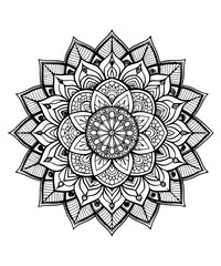 A mandala design is a symmetrical, circular pattern representing unity, harmony, and balance. Its intricate details radiate from the center, symbolizing the universe's interconnectedness. 




