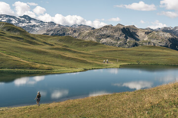 Lac de l'Ouillette, vicino al Col de l'Iseran, Val d'Isere, Francia