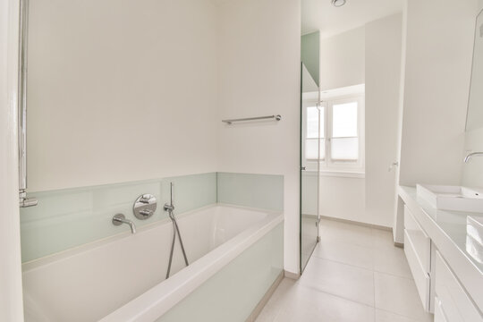 Modern bathroom interior with clean design