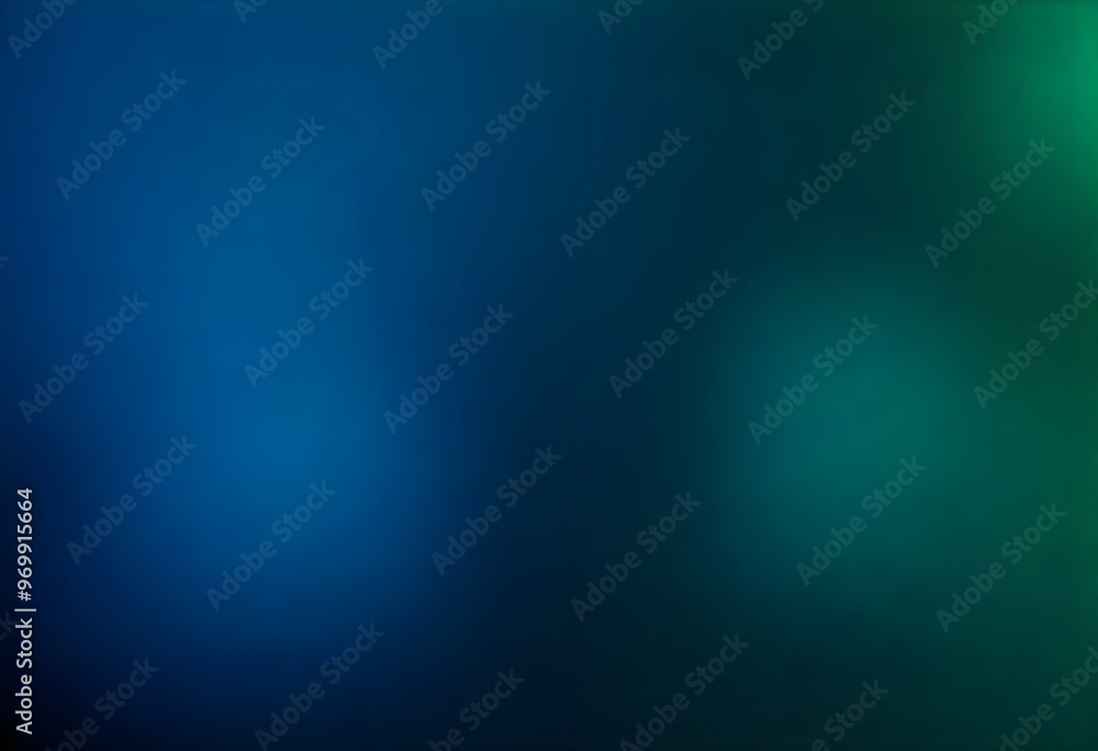 Wall mural blue to dark green gradient with soft light diffusion create with ai