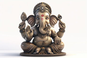 Obraz premium Hindu God Ganesha, Generative AI