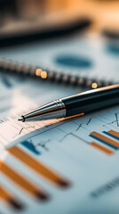 Fototapeta premium Business data analysis report scene