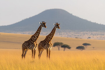 giraffe in the savannah