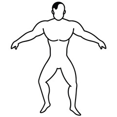 Fototapeta premium an energetic man concept on an isolated white background 