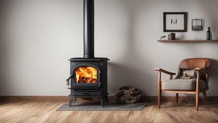 fireplace in the living