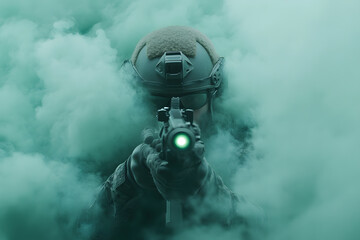 Highly Trained Special Forces Officer, Tactical Gear and Elite Military Training