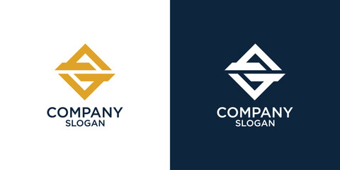 letter s simple abstract monogram logo vector design