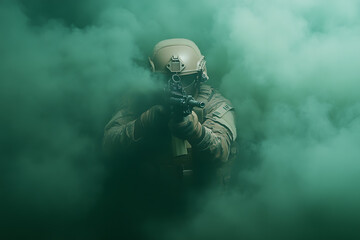 Highly Trained Special Forces Officer, Tactical Gear and Elite Military Training