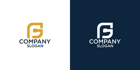 letter g simple abstract monogram logo vector design