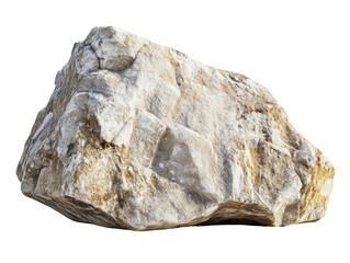 Obraz premium Light-coloured rock isolated on transparent background, copy space for text.