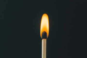 Ignited Matchstick, Close-Up of Flame and Fire Starting