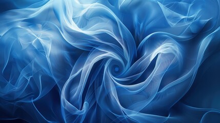 Obraz premium Abstract swirling blue patterns create a dynamic visual effect in a vibrant background