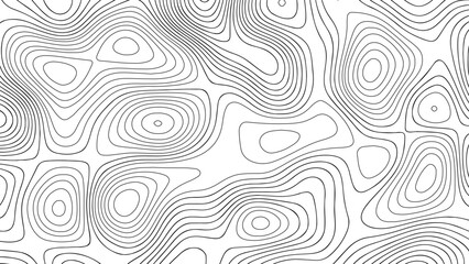 Fototapeta premium The stylized height of the topographic map in contour, lines. Topography and geography map grid abstract backdrop.