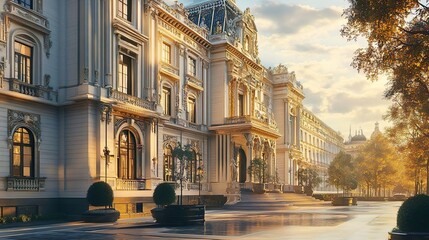 Fototapeta premium Elegant royal palace design showcased in stunning and sophisticated photography pictures