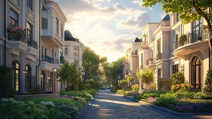 Fototapeta premium Elegant school building featured in stunning and sophisticated design images