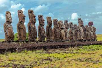 Rapa Nui – mysterious stone figures on Easter Island.