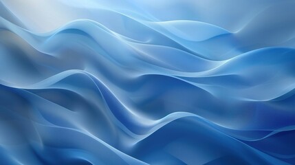 Fototapeta premium Soft blue abstract background with flowing waves creating a tranquil and calming atmosphere