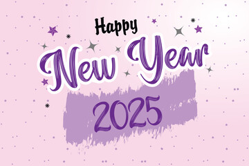 Happy New Year 2025 Vector colorful Abstract Background, Banner, Greeting Card