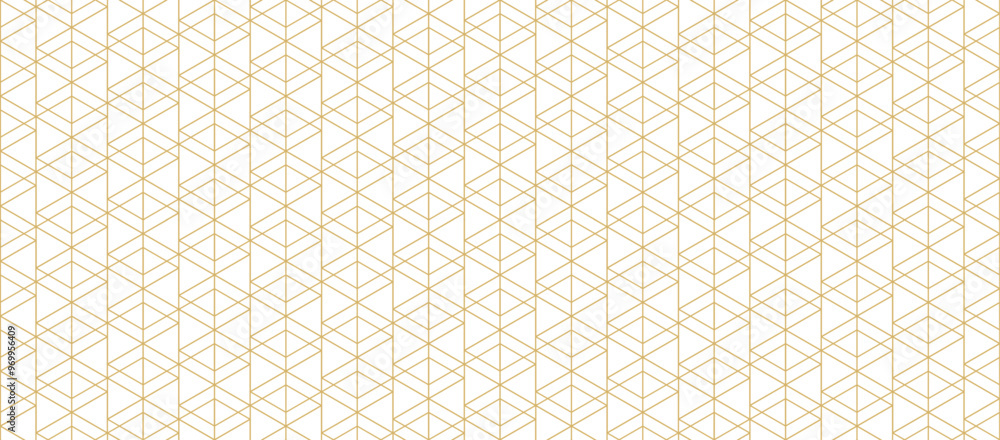 Aufkleber Christmas pattern seamless geometric line gold background stripe chevron square zigzag. Vector illustration 