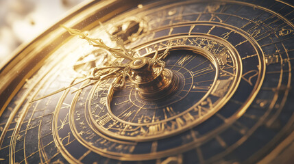 Obraz premium Integrate elements related to horoscopes and astrology, such as star charts, planetary alignments, or astrological houses. Show how these elements play a role in the interpretation of zodiac signs.