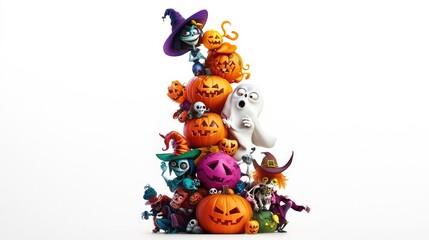 Spooky Halloween Party with Pumpkin Tower.