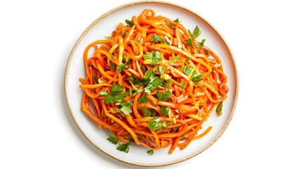 Delicious spaghetti with tomato sauce and fresh parsley garnish