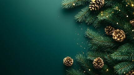 Merry Christmas and happy New Year background. Merry christmas card. Winter holiday theme. Happy New Year. Space for text. AI generation	