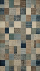 Fototapeta premium colorful patch work style rug or carpet with multi texture