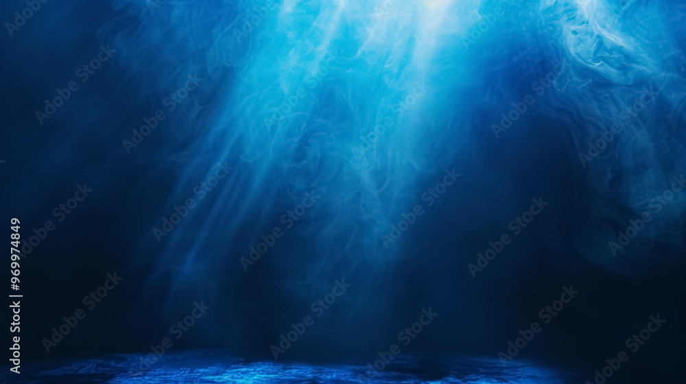 Poster blue gradient abstract background with soft spotlight for product display.
