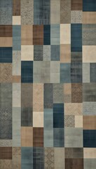 Fototapeta premium colorful patch work style rug or carpet with multi texture