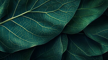 Obraz premium Exotic jungle leaf's intricate veins create a chic, stylish summer backdrop for fashion, beauty, and lifestyle.