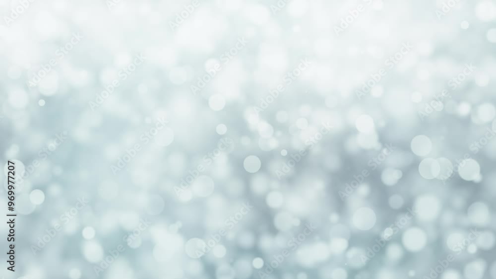Wall mural looping animation of a blurred abstract winter background with falling snow.