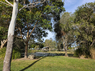 Obraz premium Arbour On over the Pond