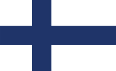 Finland flag National official colors correct proportion standard size. isolated editable vector illustration. Illustration of Finland flag.