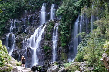 Fototapeta premium Amazing Waterfall on the Island of La Reunion, France