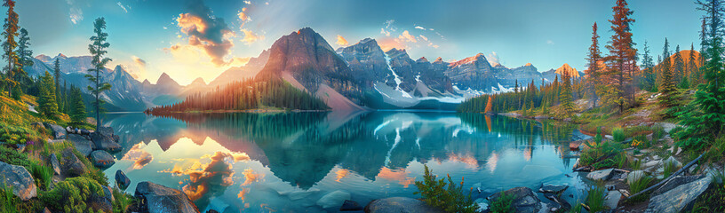 Dramatic Banff National Park Landscape