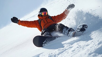 A snowboarder attempts an off-piste descent and experiences a fall. The incident highlights the importance of prioritizing safety while engaging in snow sports. 